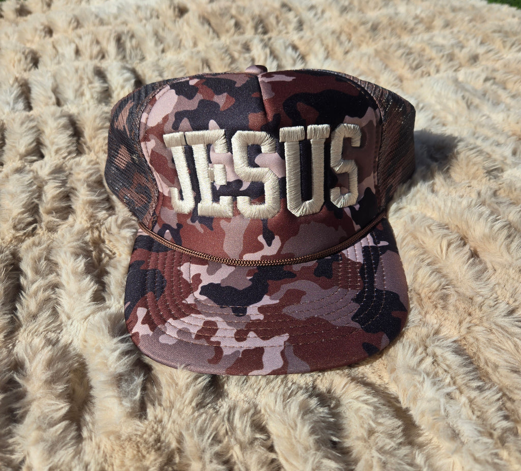 JESUS Trucker Hat – Desert