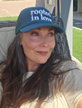 Rooted In Love Trucker Hat – Dark Green