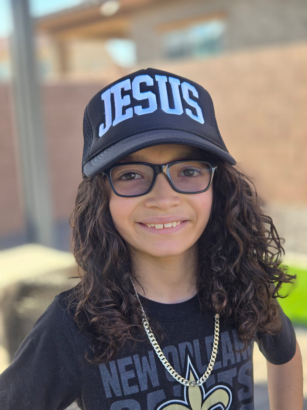 JESUS Trucker Hat – Black