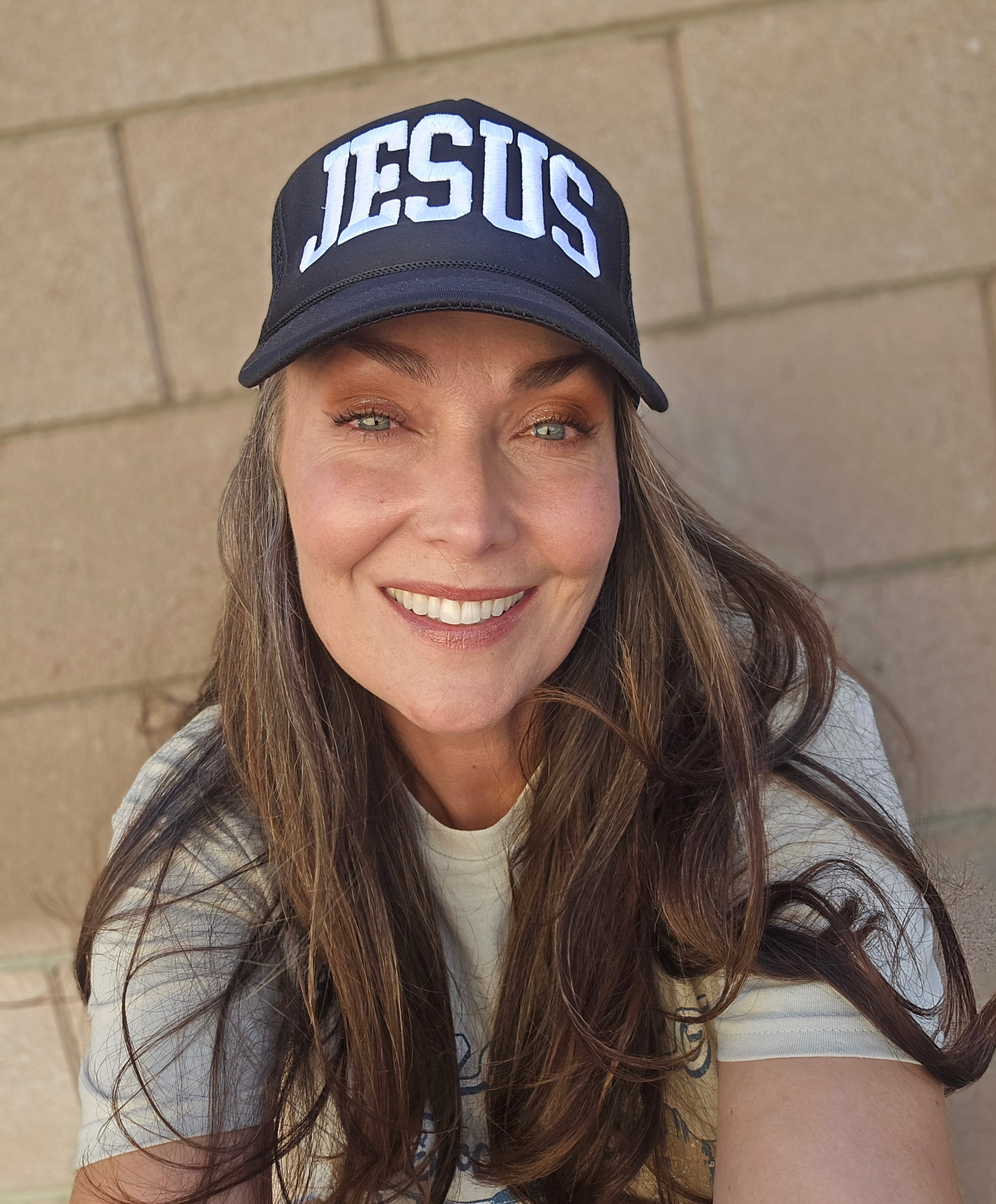 JESUS Trucker Hat – Black