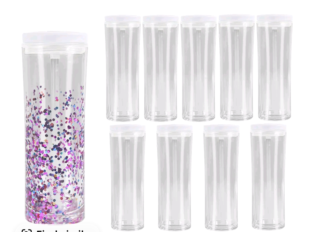 Custom Glitter Snowglobe Cup - Straight Tumbler 25oz