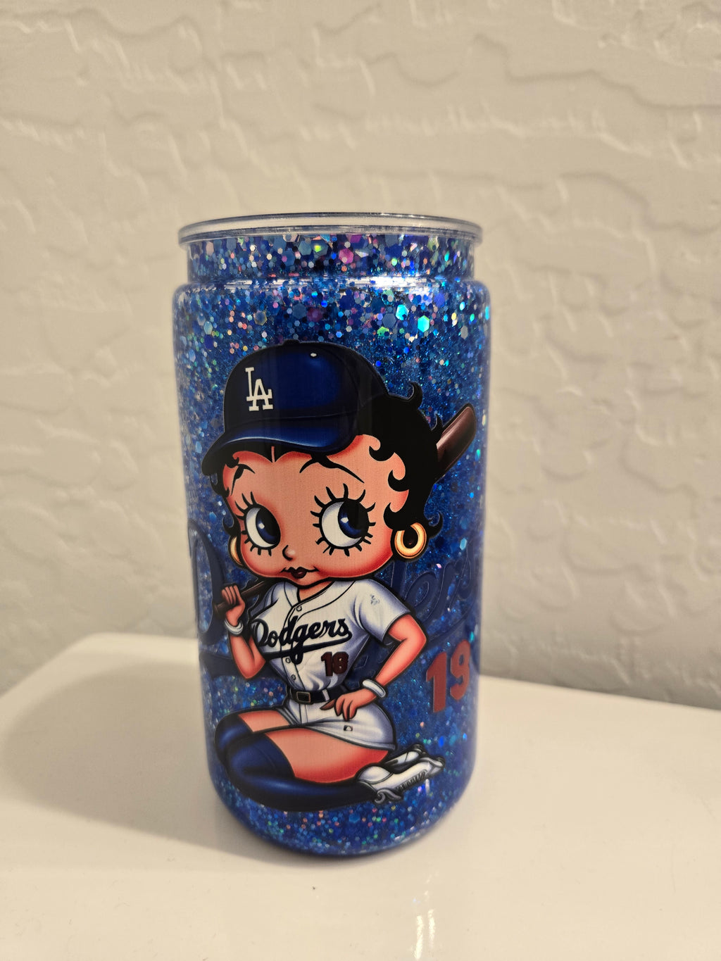 Custom Glitter Snowglobe Cup - Can Style 16oz