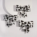 Cow Print Bowtie Silicone Straw Topper