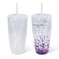 24oz Snow Globe Glitter Tumbler