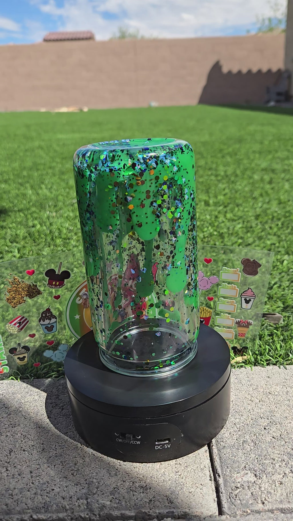 Custom Glitter Snowglobe Cup - Can Style 16oz