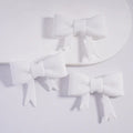 White Bowtie Silicone Straw Topper